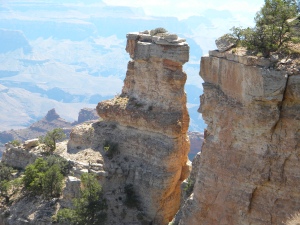 cliffs in front and canyon in back.  