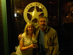 Ray, with Marla, hanging out at her FAVORITE (and only) saloon!